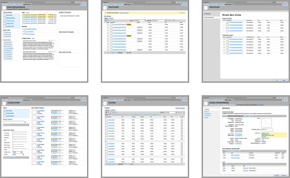 A set of 6 example wireframes.